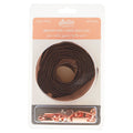 Sallie Tomato #5 Nylon Zipper Tape & Pulls - Brown with Rose Gold