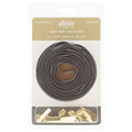 Sallie Tomato #5 Nylon Zipper Tape & Pulls - Grey with Gold Coil