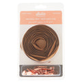 Sallie Tomato #5 Nylon Zipper Tape & Pulls - Natural with Rose Gold Coil