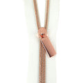 Sallie Tomato #5 Nylon Zipper Tape & Pulls - White with Rose Gold Coil