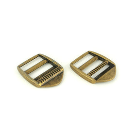 Sallie Tomato Ladder Lock Slider Buckles - 1" Antique