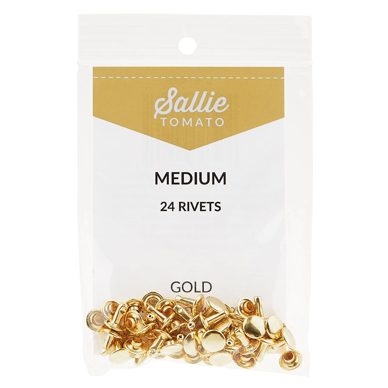 Sallie Tomato Medium Rivets - Set of 24 8mm Gold Alternative View #1
