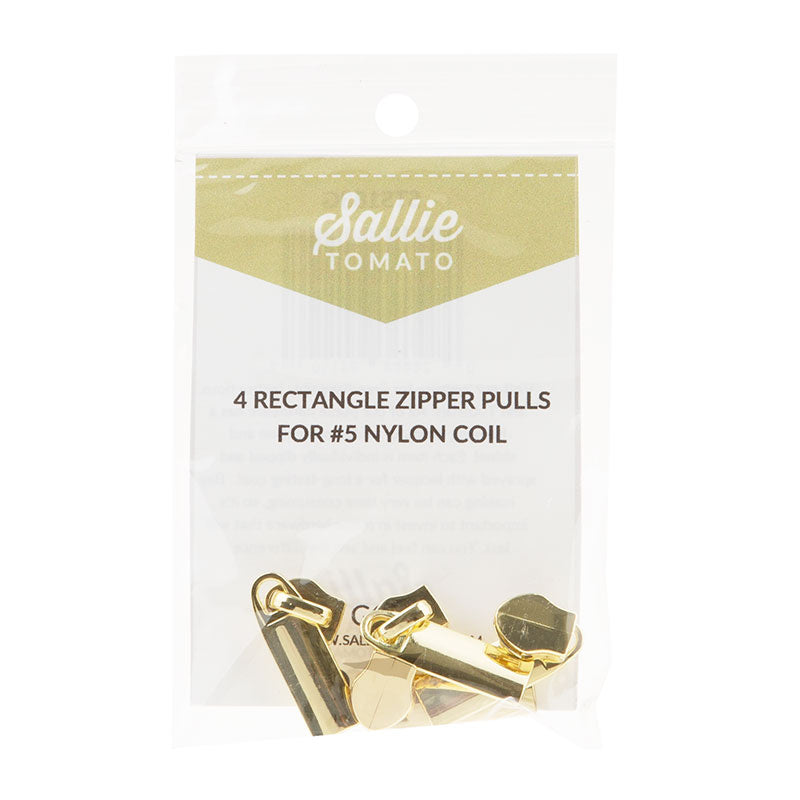 Sallie Tomato Rectangle Zipper Pull - Set of Four Gold Alternative View #1