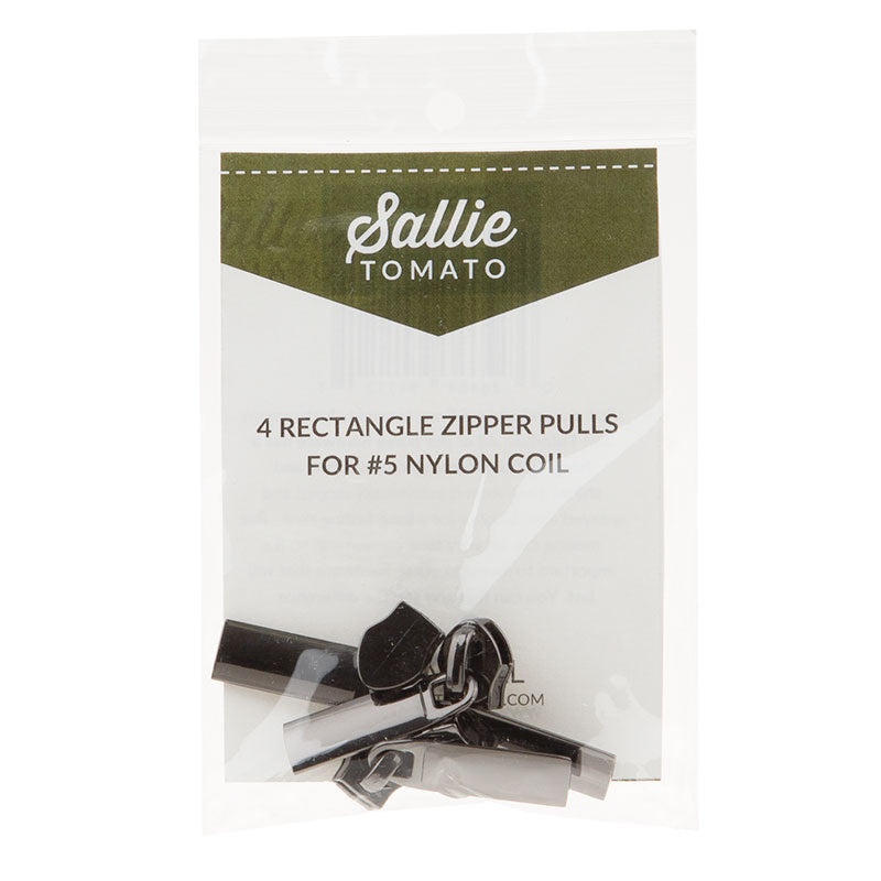 Sallie Tomato Rectangle Zipper Pull - Set of Four Gunmetal Alternative View #1