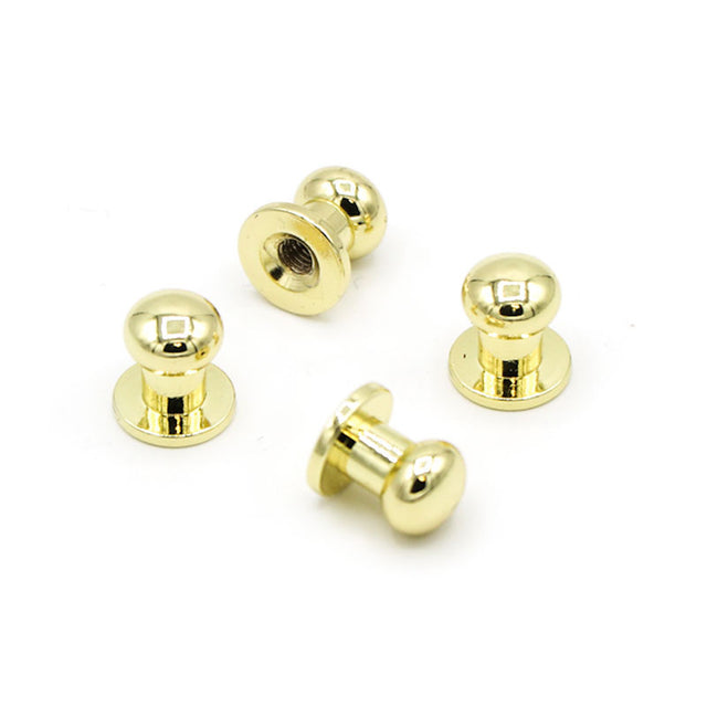 Sallie Tomato Short Stud Buttons - Set of Four Gold Primary Image