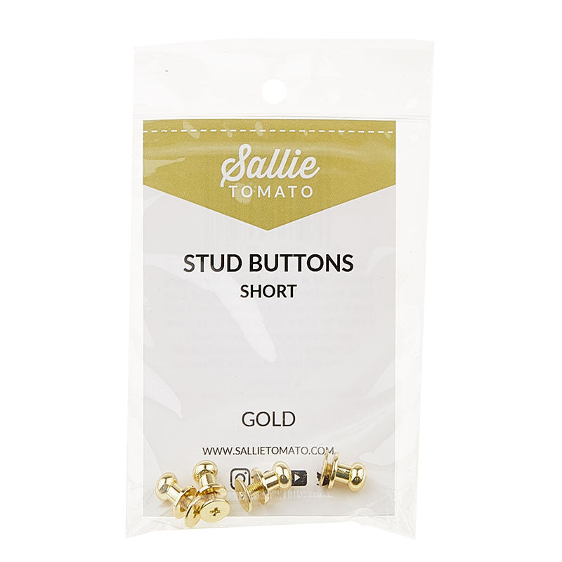 Sallie Tomato Short Stud Buttons - Set of Four Gold Alternative View #1