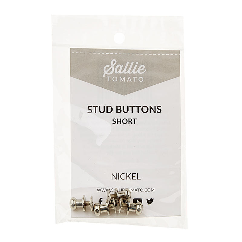 Sallie Tomato Short Stud Buttons - Set of Four Nickel Alternative View #1