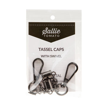 Sallie Tomato Tassel Caps with Swivel Hook - Set of Two Gunmetal Alternative View #1