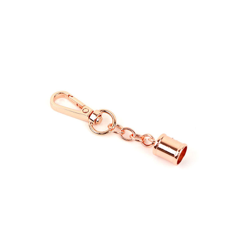 Sallie Tomato Tassel Caps with Swivel Hook - Set of Two Rose Gold