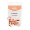 Sallie Tomato Tassel Caps with Swivel Hook - Set of Two Rose Gold