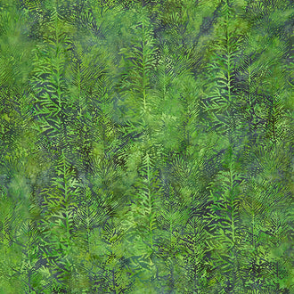 Sand Dune Batiks - Tree Texture Dark Medium Green Yardage
