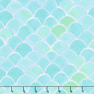 Sanibel - Fish Scales Aqua Yardage