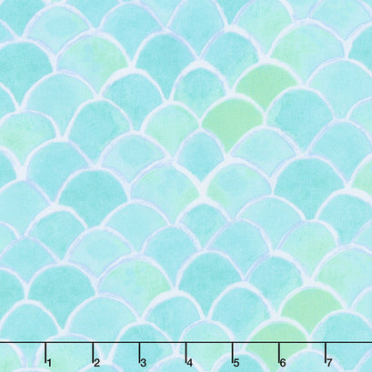 Sanibel - Fish Scales Aqua Yardage