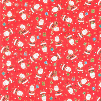 Santa Express - Santa Red Metallic Yardage