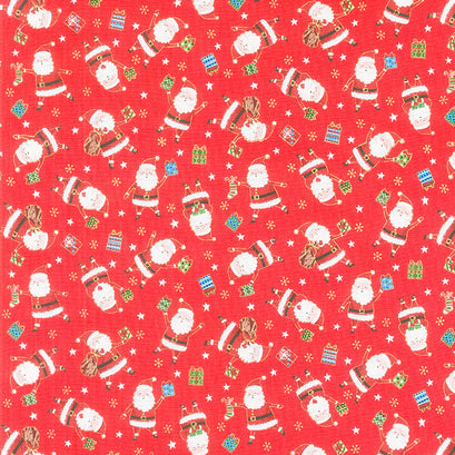 Santa Express - Santa Red Metallic Yardage