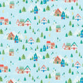 Santa Express - Scenic Teal Metallic Yardage
