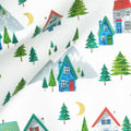 Santa Express - Scenic White Metallic Yardage