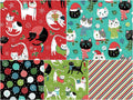 Santa Paws Holiday Cats 5 Easy Pieces Rolls