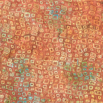 Santorini Batiks - Square in a Square Raisin Yardage