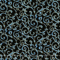 Sapphire - Scrolls Black Metallic Yardage