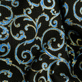 Sapphire - Scrolls Black Metallic Yardage