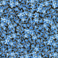 Sapphire - Small Florals Black Metallic Yardage