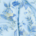 Sapphire - Tossed Florals Blue Metallic Yardage