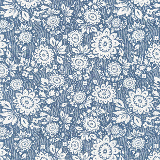 Sashiko - Floral Stitch Denim Yardage