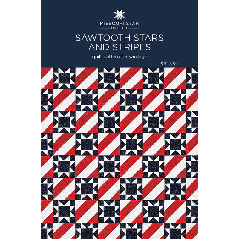Sawtooth Stars and Stripes Quilt Pattern by Missouri Star