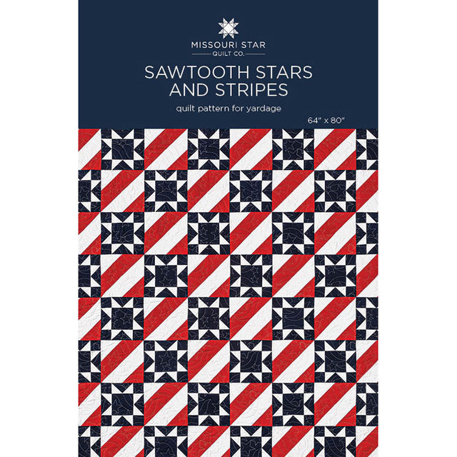 Sawtooth Stars and Stripes Quilt Pattern by Missouri Star