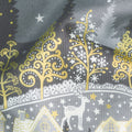 Scandi 2021 - Double Border Silver Metallic Yardage