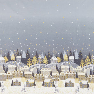 Scandi 2021 - Double Border Silver Metallic Yardage