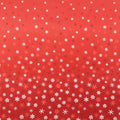 Scandi 2021 - Ombre Snowflake Border Red Metallic Yardage