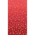 Scandi 2021 - Ombre Snowflake Border Red Metallic Yardage