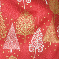 Scandi 2021 - Trees Red Metallic Yardage
