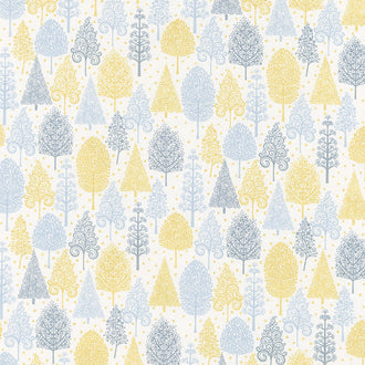 Scandi 2021 - Trees Silver Metallic Yardage