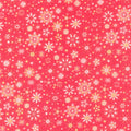Scandi 2022 - Snowflakes Red Metallic Yardage