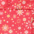Scandi 2022 - Snowflakes Red Metallic Yardage