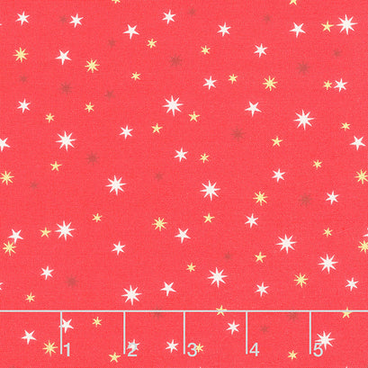 Scandi 2022 - Star Red Metallic Yardage