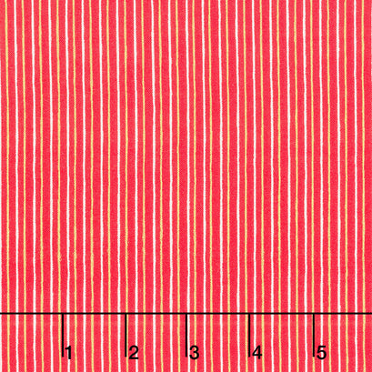 Scandi 2022 - Stripe Red Metallic Yardage