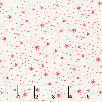 Scandi - Stars Red Yardage
