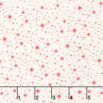 Scandi - Stars Red Yardage