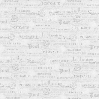 Scented Garden - Script Dark Gray Yardage