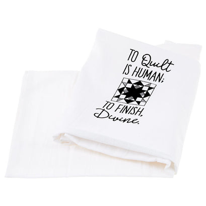 Screen Printed Towel - To Quilt is Human