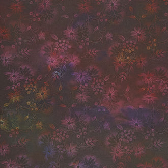 Seasons - Night Flowers Multi Digitally Printed Yardage