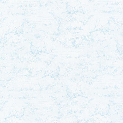 Seeds of Gratitude - Toile Light Blue Yardage