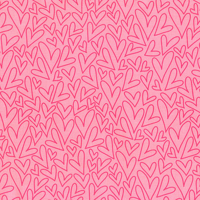 Sending Love - Hearts Pink Yardage