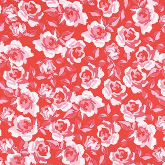 Sending Love - Main Red Yardage