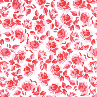 Sending Love - Main White Yardage