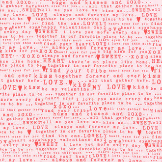 Sending Love - Text Ballerina Yardage